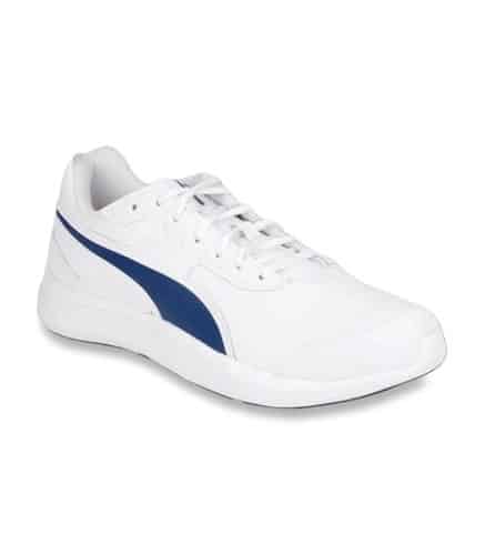 puma men white running shoes